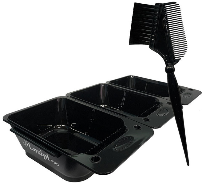 루시피 사각 멀티 염색볼 3개 + 염색솔 세트 (블랙), 1개