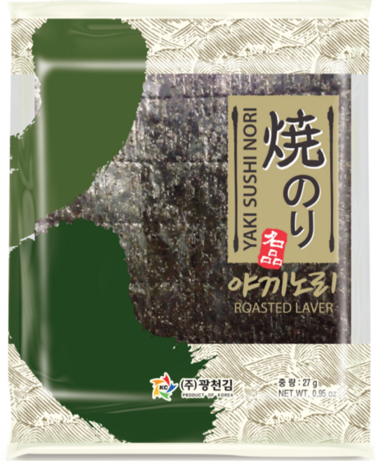 야끼노리 10장 광천김 스시김, 27g, 1개