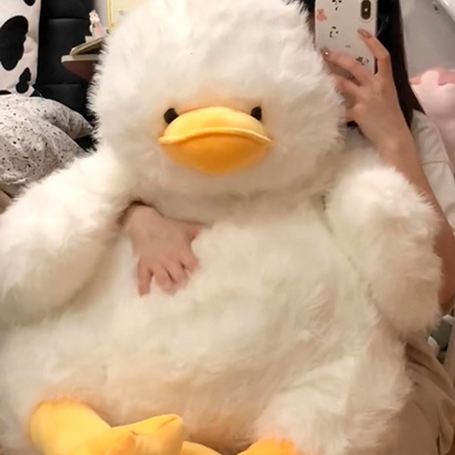 월드몰 대왕오리인형 애착인형 귀요미 푹신푹신한 인형 wm101, 40cm, 화이트, 1개