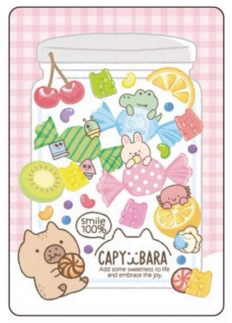 CAPY:BARA 卡皮巴拉 可愛學習墊板 A4尺寸 多功能桌墊, 糖果罐