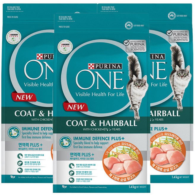 퓨리나 원 캣 성묘용 헤어볼 관리 1.4kg x 3개