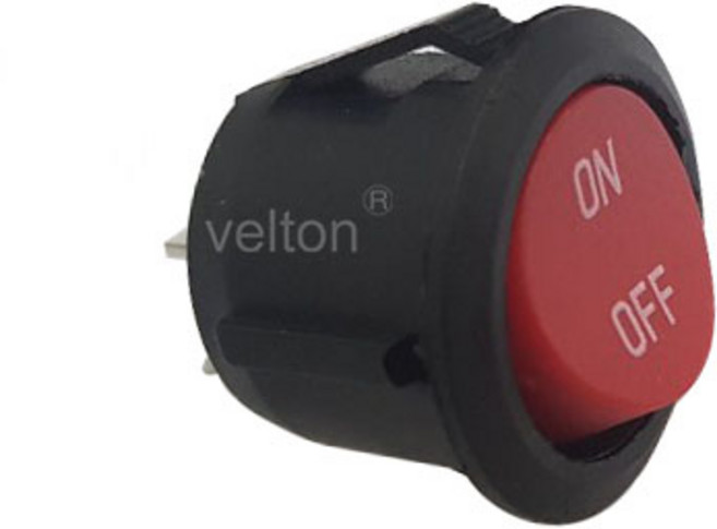 일렉킹 원형 사각 토글 시소 온오프 LED 스위치 방수커버, 1개, SPS003-온오프스위치 레드