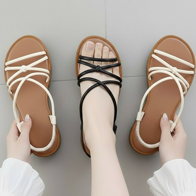 에스비피 여자 여성 2cm 밴딩 스트랩 샌들 여름 샌달 225~250 밴드 X선 엑스형 여성샌들 여자샌들 여성여름샌들 밴딩샌들 스트랩샌들 여성스트랩샌들 라운드스트랩샌들