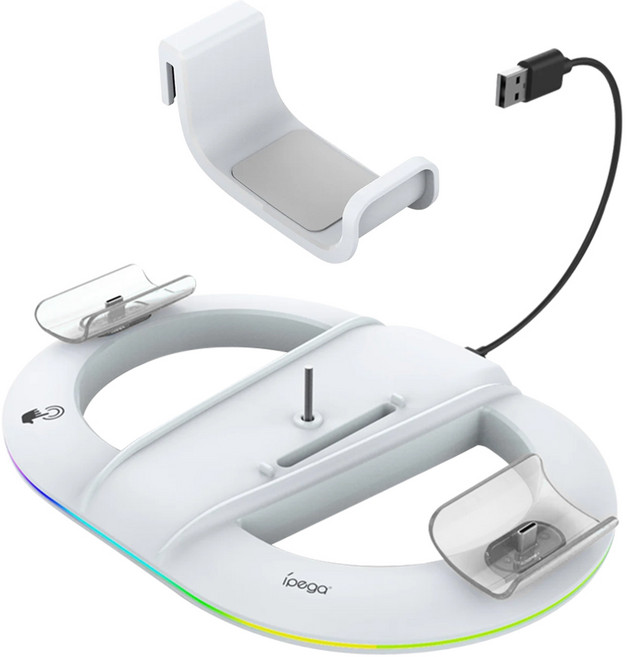 스냅케이스 플스5 프로 슬림 거치대 스탠드 충전, 1개, 화이트, P524