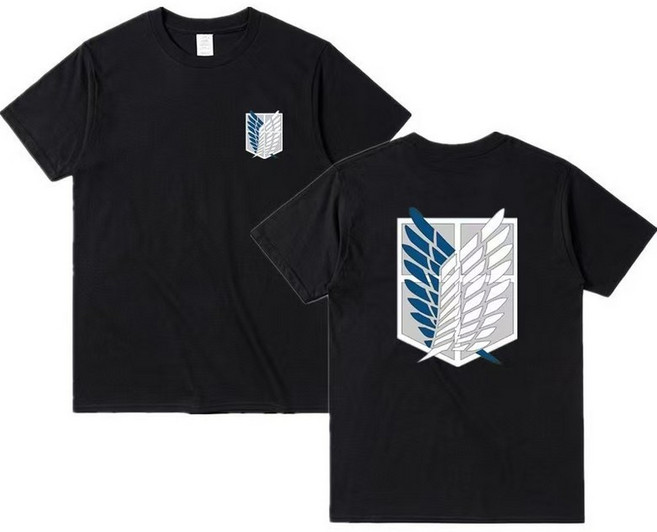 ZCBV진격의거인 조사병단 로고 티셔츠 자유의날개 (남자 진격거 반팔티)