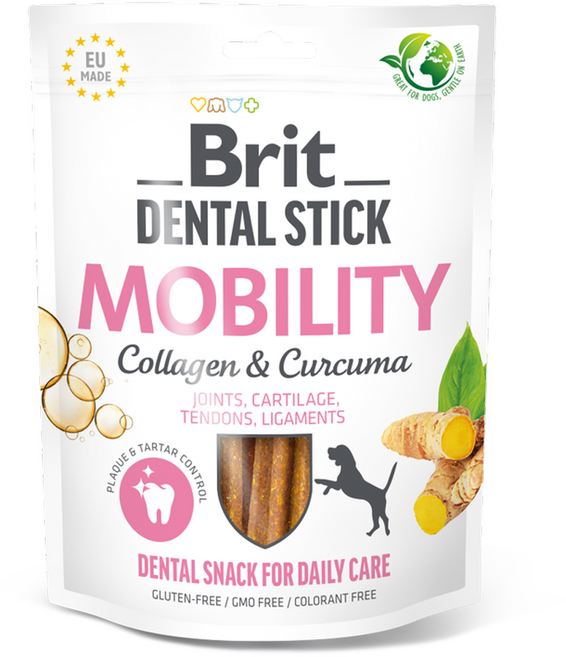 브릿 덴탈스틱 강아지껌 비건껌 저알러지 치석제거껌, 1개, 251g, 콜라겐&강황(관절건강)