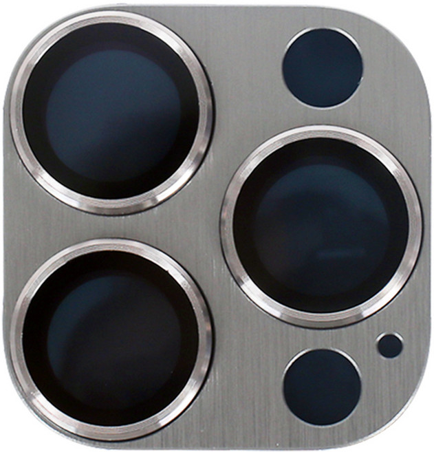 커버지원 메탈 카메라 렌즈 강화유리 보호필름, 티타늄, 1개