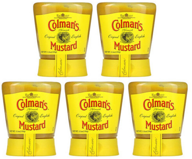 콜맨 콜만 콜먼 스 오리지널 잉글리시 머스터드 머스타드 소스 150g x5개, 5개