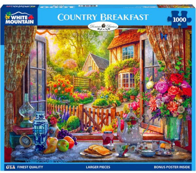 13532699 직소 퍼즐 놀이 취미 White Mountain Country 아침 1000피스 빈티지 성인 및 가족용, 13532699 직소 퍼즐 놀이 취미 White Mou