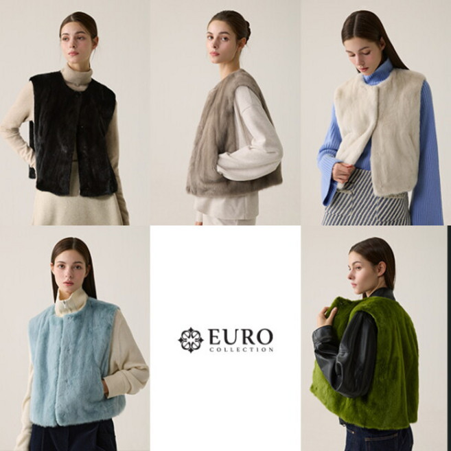 [유로컬렉션] 휘메일 풀스킨 라운드 밍크 베스트