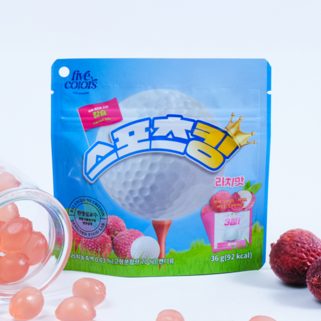 five colors 젤리 [스포츠킹]-리치맛, 7개, 36g