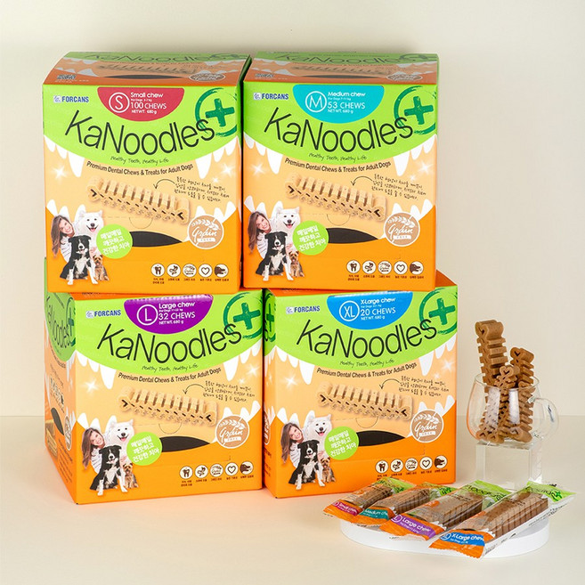 포켄스 카누들 플러스 필로팩 강아지 덴탈껌S M L XL 구강청결 680g 1개, L사이즈 32p