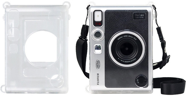 인스탁스 미니 에보 EVO 투명 케이스 스트랩포함, 에보 투명케이스, 1개