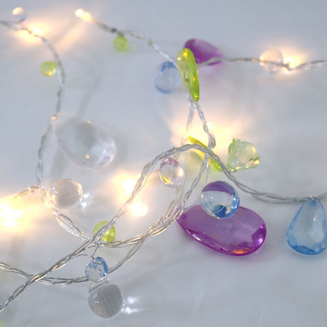 사인모아 크리스탈비즈 LED 가랜드조명 1.5M 인테리어조명, 1개