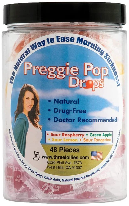 Preggie Pop Drops 프레지팝 입덧 캔디 상큼 4가지맛 총 48개입, 1개 - 쿠팡