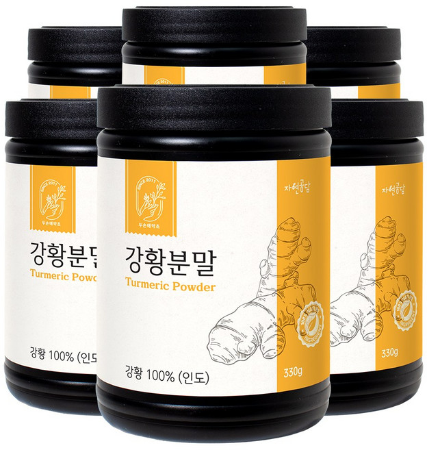 두손애약초 인도 강황 가루 분말 파우더 330g, 6개