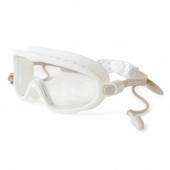 바브레 아동용 스윔고글 물안경, 1개, 크림베이지