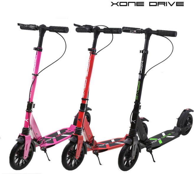 엑스원 드라이브 주니어 성인 접이식 킥보드, 핑크, 1개