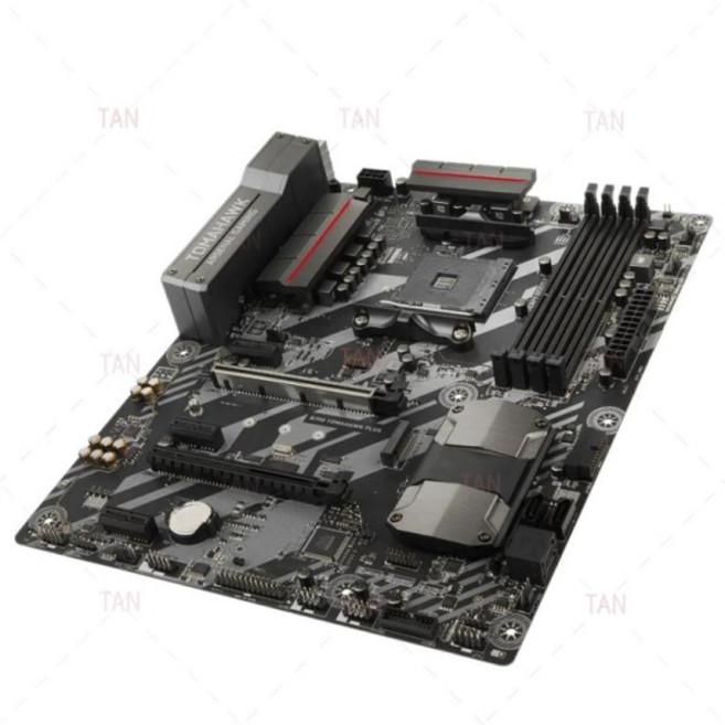 MSI B350 TOMAHAWK PLUS 마더보드 AM4 지원 Ryzen 1 2 3 4 5 세대 CPU DDR4 64GB ATX 메인 보드 TT