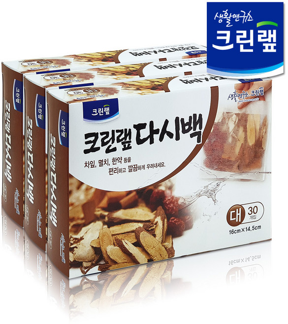 모두사 크린랩 크린 다시백, 대(L), 3개, 3개