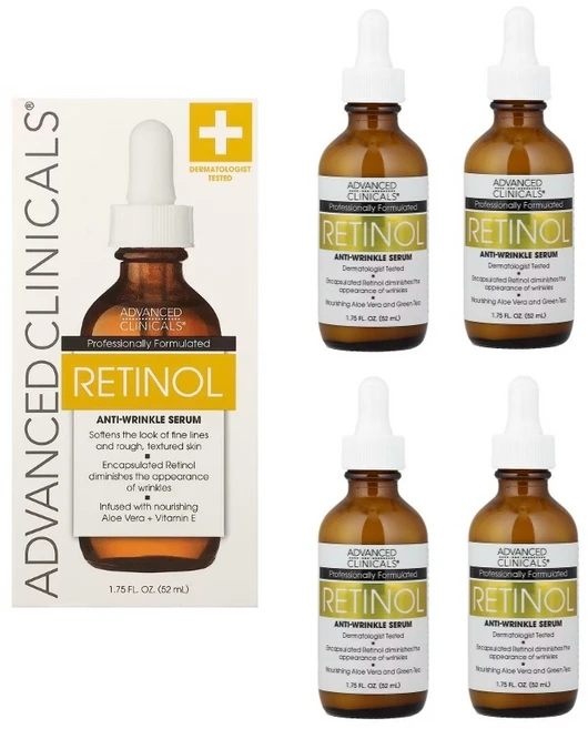 어드밴스드 클리니컬스 레티놀 안티 링클 세럼 52ml (1.75fl oz) 4개 - 쿠팡