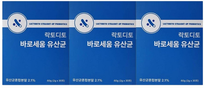 락토디토 바로세움 유산균 2g X 30포 3박스 전립선
