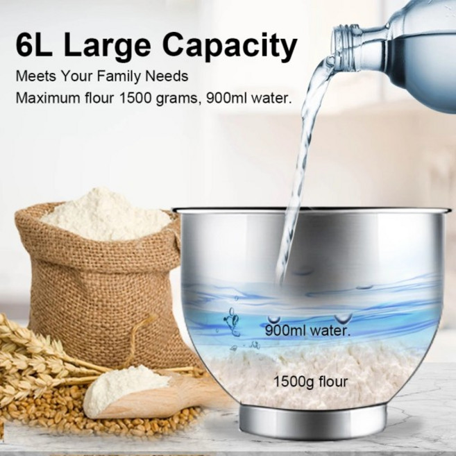 BioloMix 스탠드 믹서용 스테인리스 스틸 용기 BM601 6L