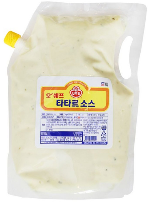 식당용 오쉐프 타타르드레싱 오쉐프 생선까스 소스 2kg 6개