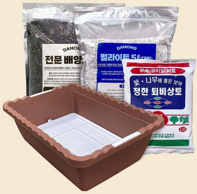 베란다 텃밭세트 4종(상토3종+초화박스)1호 쌈채소 전용.방울토마토 상추 키우기