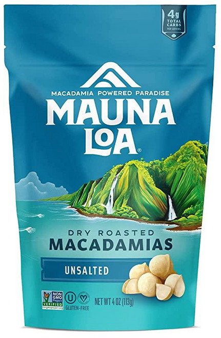 Mauna Loa 프리미엄 하와이안 로스트 마카다미아 너트 언쏠티드 멀티컬러 4온스, MAUNA LOA Mauna Loa 프리미엄 하와이안, 1개, 113g