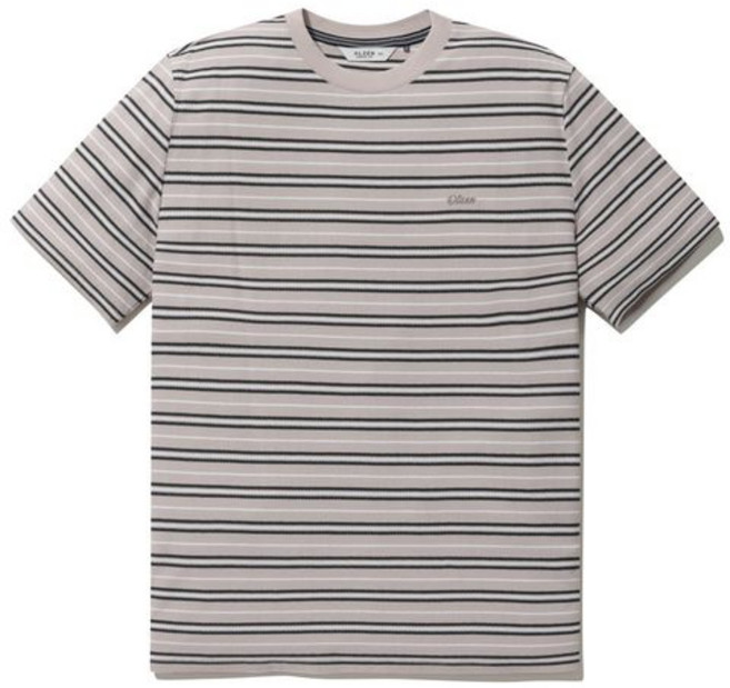 올젠 남성 크레이프 스트라이프 라운드 반팔티 ZBG2TR1216BE