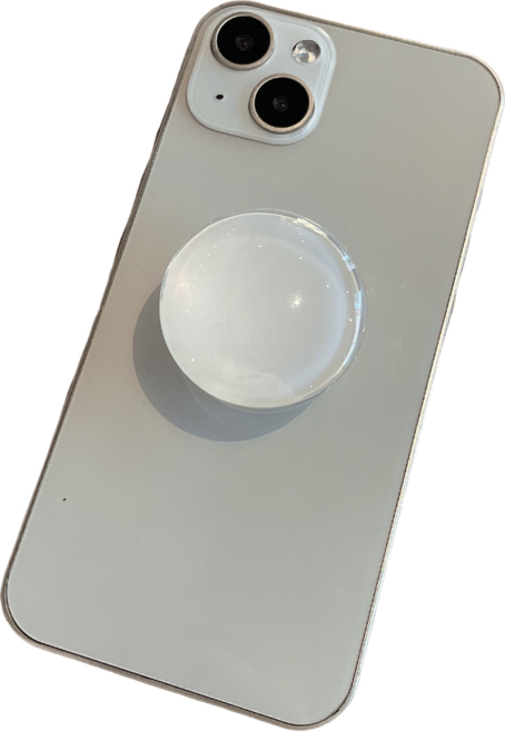 젤리질감 다색상 에어팝 핸드폰그립 스마트폰스탠드, 1개, 백색