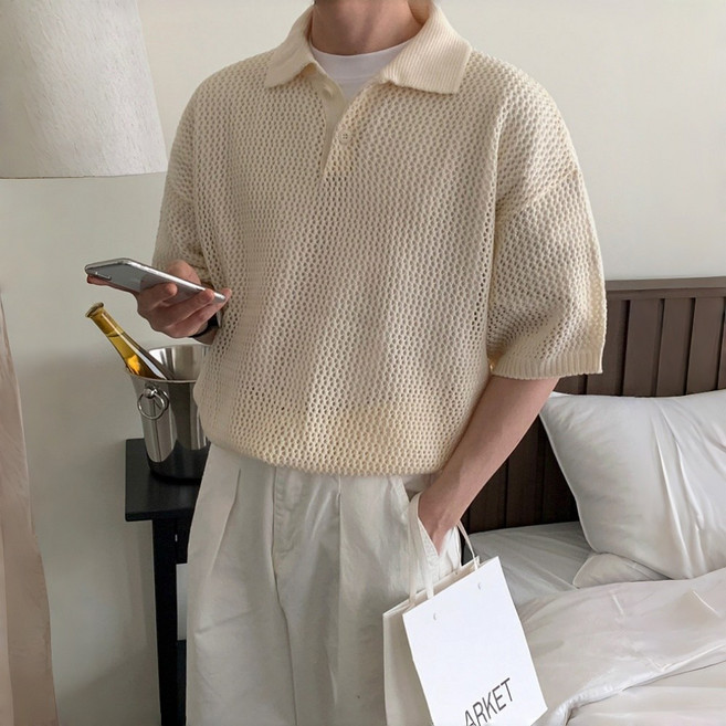 스타일닥터 남성 반팔 셔츠 루즈핏 조직 여름 반팔 티셔츠