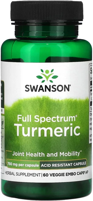 스완슨 풀스팩트럼 강황 750mg 60 베지앰보캡슐 AP, 60정, 1개 - 쿠팡