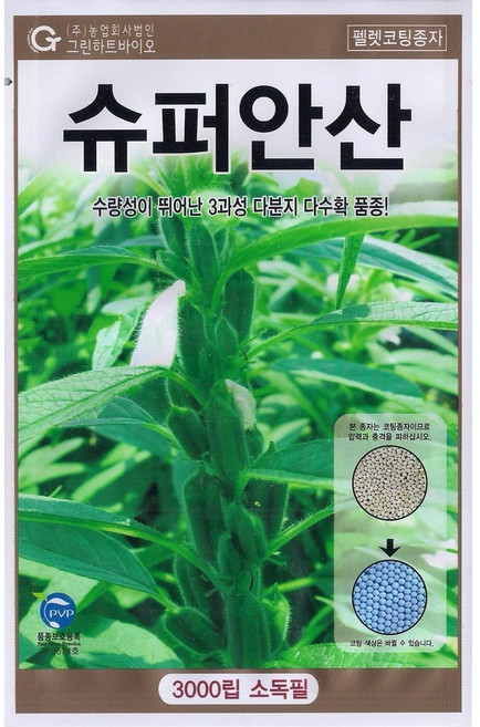 주주씨앗 슈퍼안산참깨 씨앗 3000립 펠렛코팅종자 참깨 씨앗 종자, 1개