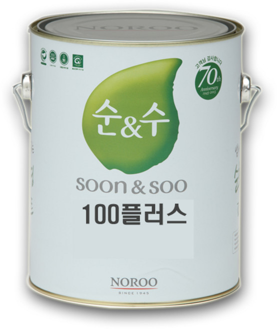 노루페인트 내부용 수성페인트 순앤수100 18L 무광, 4L, 1개, 화이트(백색)