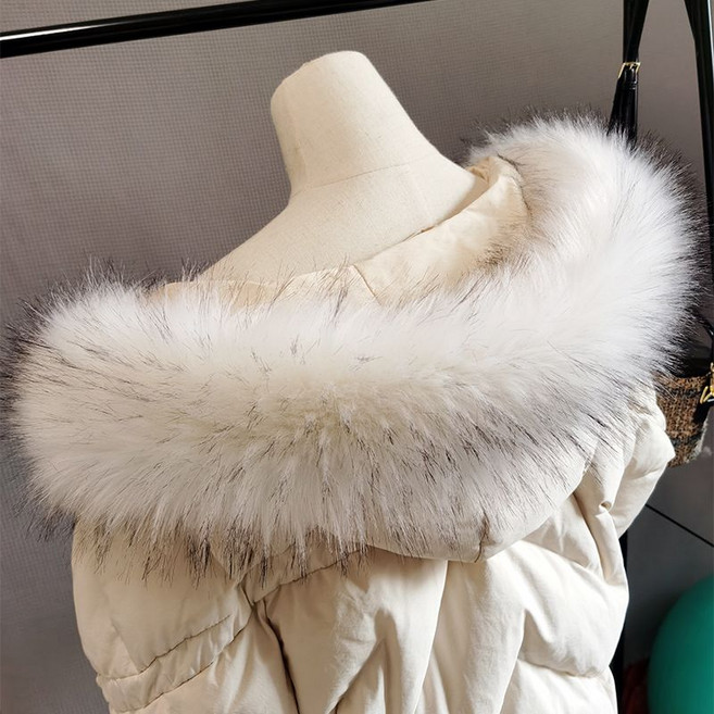 라쿤털 여우털 리폼 폭스퍼 패딩 교체 페이크 후드 모자털 겨울
