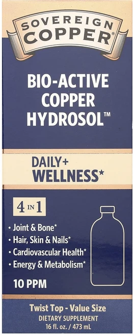 Sovereign Silver Bio-Active Copper Hydrosol™ 10ppm 473ml(16fl oz), SovereignSilverBioActiveCopper, 1개, 473ml - 쿠팡