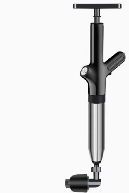 리브노드 고압 압축 공기 뚫어뻥 변기 싱크대 하수구 뚫는곳 압력 게이지형, 블랙