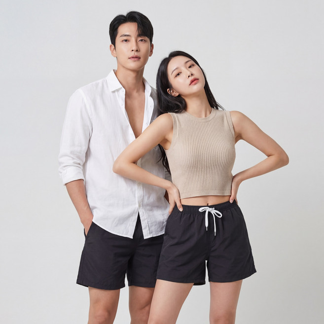 메이스 수영복 반바지 비치웨어 스윔팬츠 남여공용