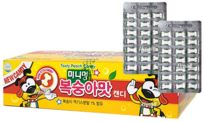 미니멍 복숭향 사탕, 9.6g, 30개