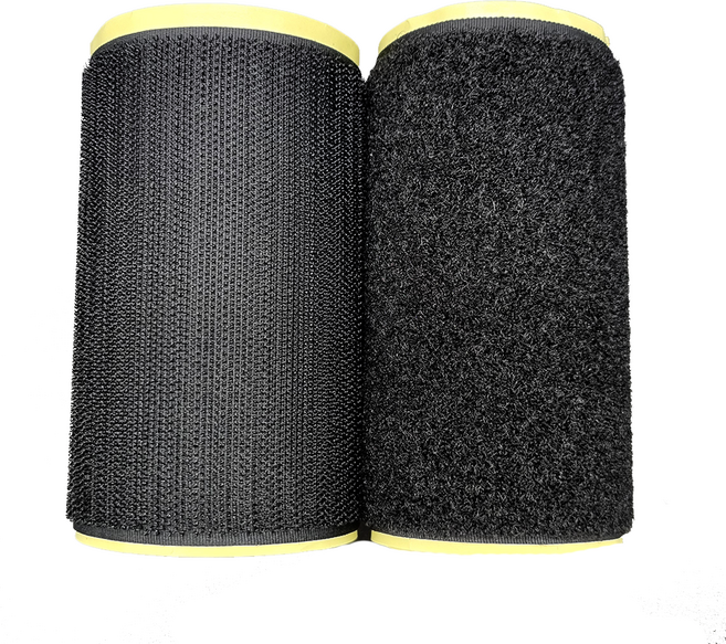 국산 튼튼하고 넓은 접착용 벨크로 양면테이프 검정색 폭 11cm x 1미터 암수세트, 1세트