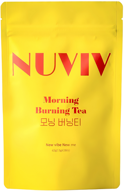 뉴비브 모닝버닝티 붓기차 찬물에 잘 우러나는 녹차호박팥차, 1개, 28개입, 1.5g