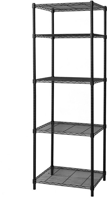 【dayneeds】輕型五層波浪架 (60x45x210公分), 黑色, 1個