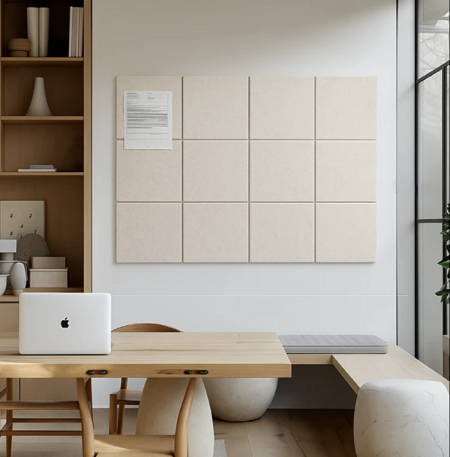 홈앤힐링 벽 방음재 흡음재 접착식 실내용 10T, 12개, 코지 베이지