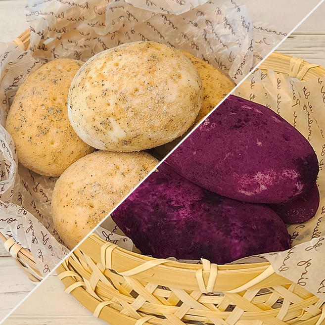 [델리]리얼 감자빵 + 리얼 고구마빵 구황작물빵 쫀득빵 총 1.2kg, 10개, 120g