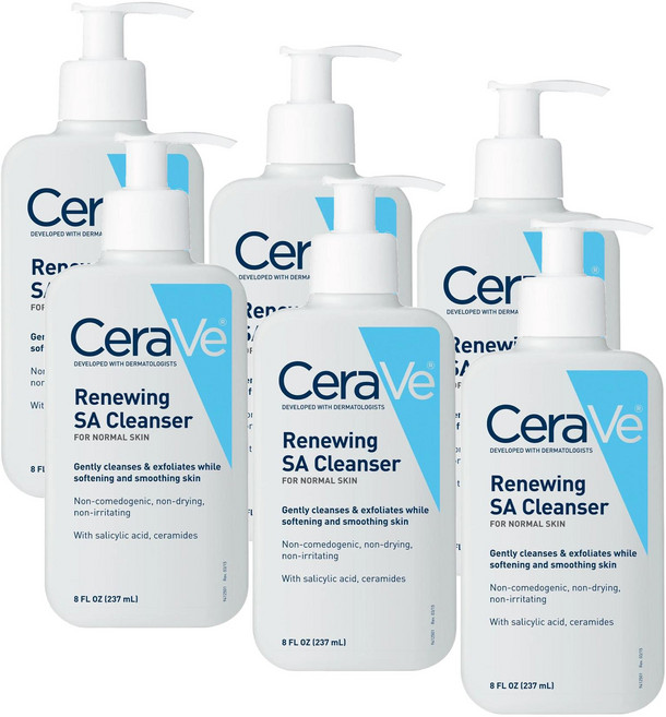 세라비 리뉴잉 SA 페이스 클렌저 CeraVe Renewing SA Face Cleanser Normal Skin, 237ml, 6개