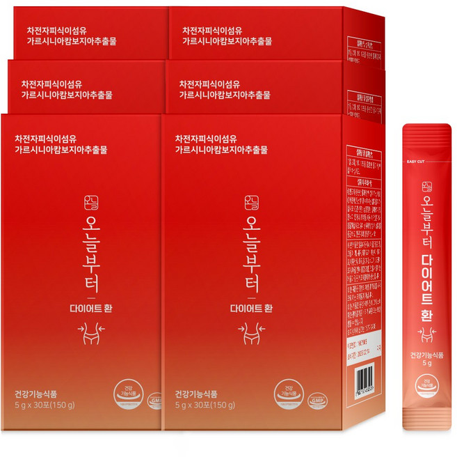 오늘부터 다이어트 환 차전자피 쾌변 보조제, 150g, 6개