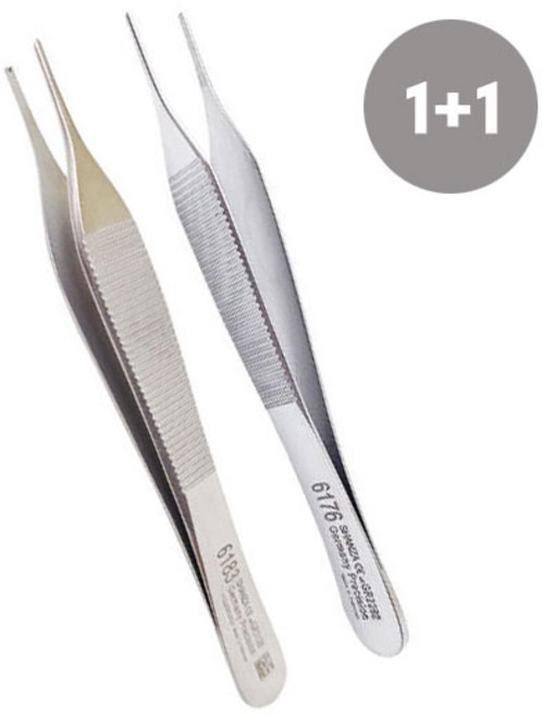 에디슨 핀셋 의료용핀셋 12cm, 2개, 무구