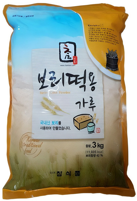 넛츠베리 참식품 보리떡용가루, 3kg, 1개